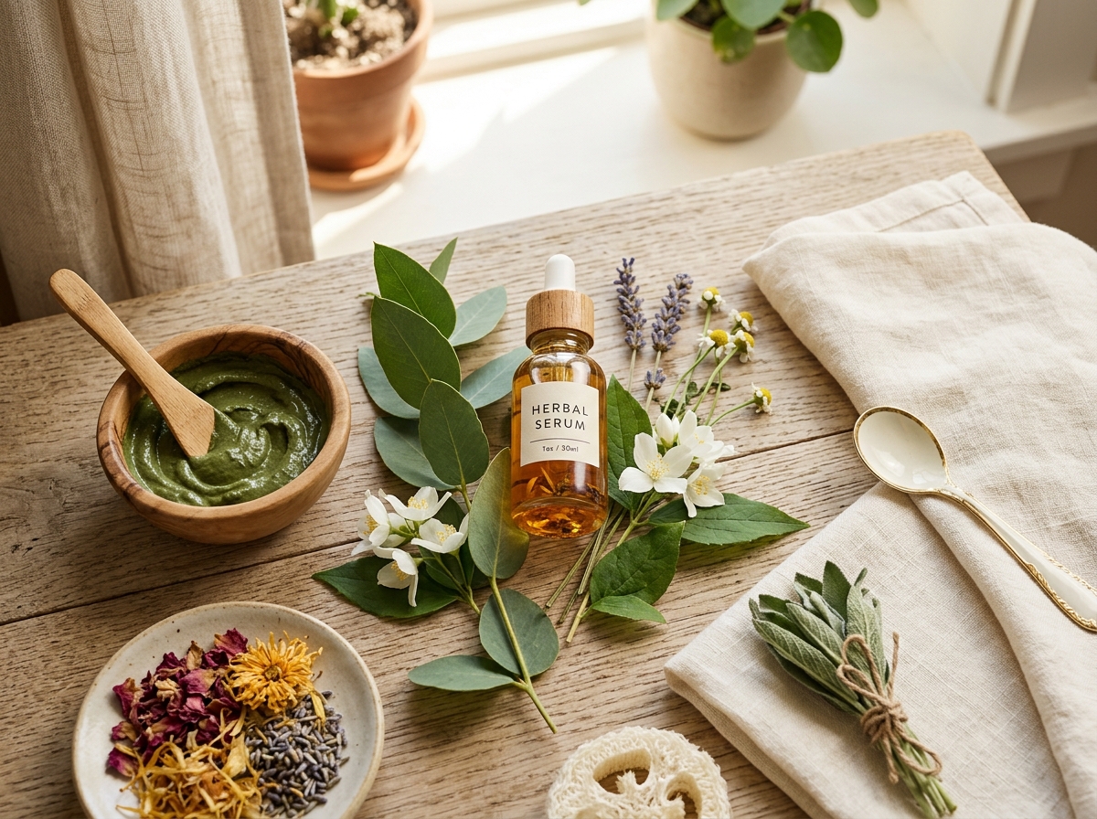 A peaceful botanical self-care moment